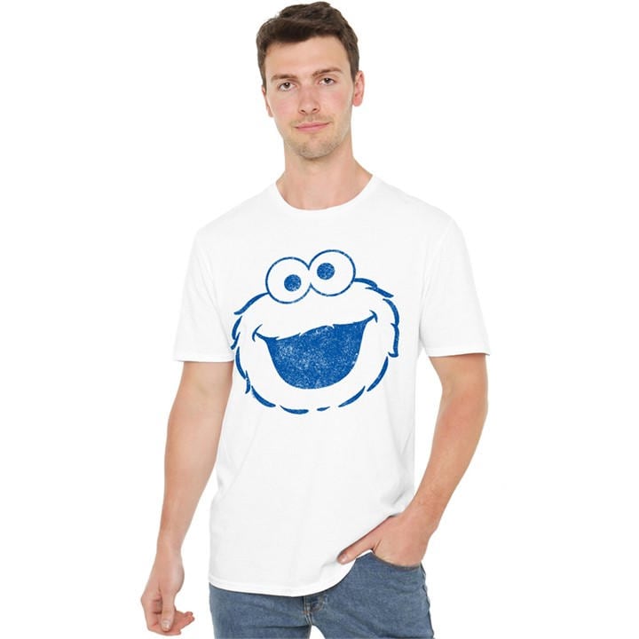 Sesame Street Men's White Cookie Monster Mono T Shirt in Size 3XL, Sports Direct
