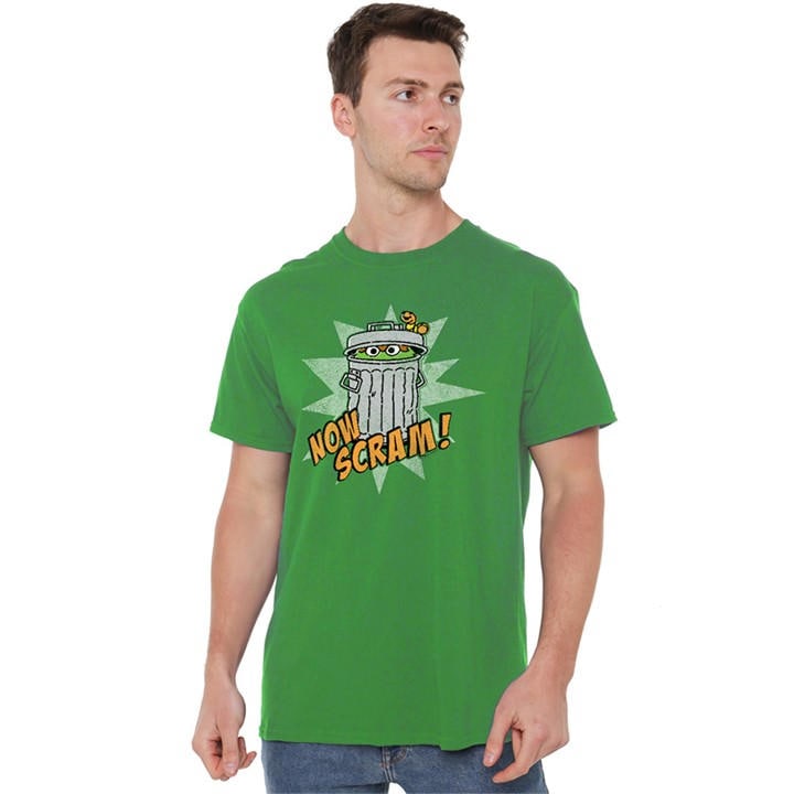 Sesame Street Men's Green Now Scram T Shirt Kelly in Size 4XL, Sports Direct