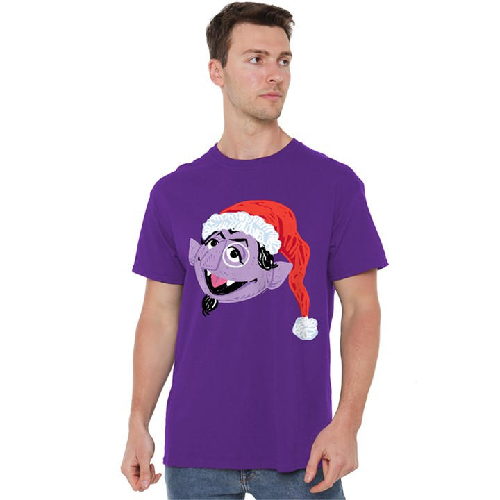 Sesame Street Men' Purple Scribble Christmas Count Von Count T in Size S, Sports Direct
