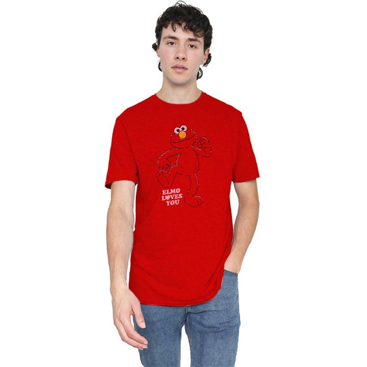 Sesame Street Men's Red Elmo Loves You T-Shirt in Size 2XL, Sports Direct