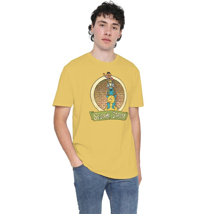 Sesame Street Men's Yellow Stacked Group T Shirt Banana in Size M, Sports Direct