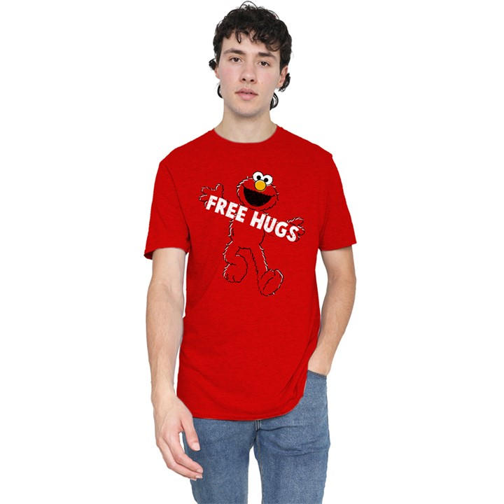 Sesame Street Men's Red Free Hugs T-Shirt in Size XL, Sports Direct