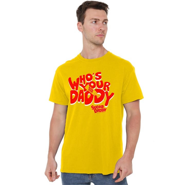 Men' Yellow Other Tootsie Roll Whos Your Daddy T Shirt in Size S, Sports Direct