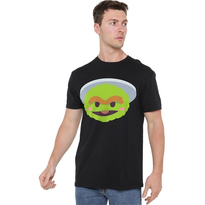 Sesame Street Men's Black Oscar The Grouch Kawaii Face T Shirt in Size 2XL, Sports Direct