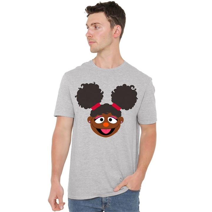 Sesame Street Men's Grey Gabrielle Face T Shirt Athletic Hea in Size 5XL, Sports Direct