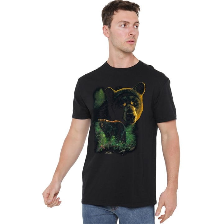 Men's Black Other Wildlife Bears T Shirt in Size 4XL, Sports Direct