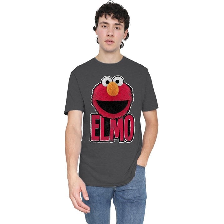 Sesame Street Men's Grey Elmo Smile T-Shirt Charcoal in Size 2XL, Sports Direct