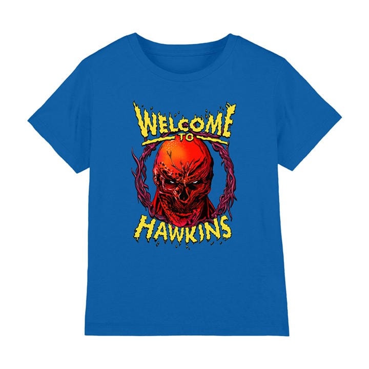 Stranger Things Boys Blue Vecna Welcome To Hawkins Kids T-Sh, Sports Direct