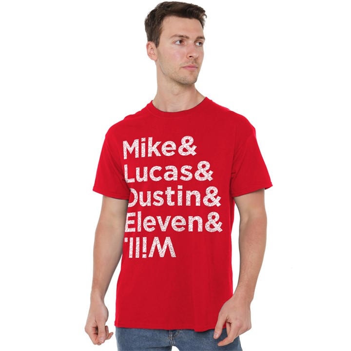 Stranger Things Men's Red Mike Lucas Dustin Eleven Will Name in Size L, Sports Direct
