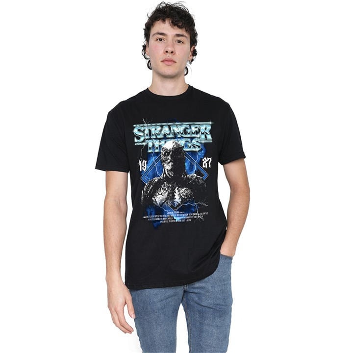 Stranger Things Men's Black Vecna Band T-Shirt in Size 5XL, Sports Direct