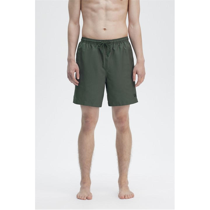 Fred Perry Men' Green Classic Swim Shorts in Size S, Sports Direct