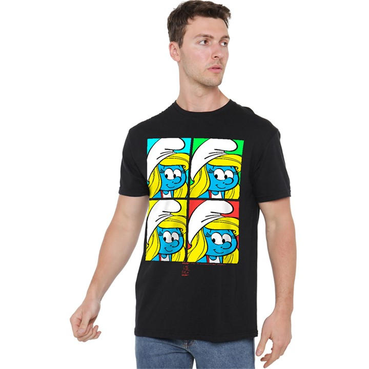 Men' Black Other Smurfs Tiles T Shirt in Size S, Sports Direct