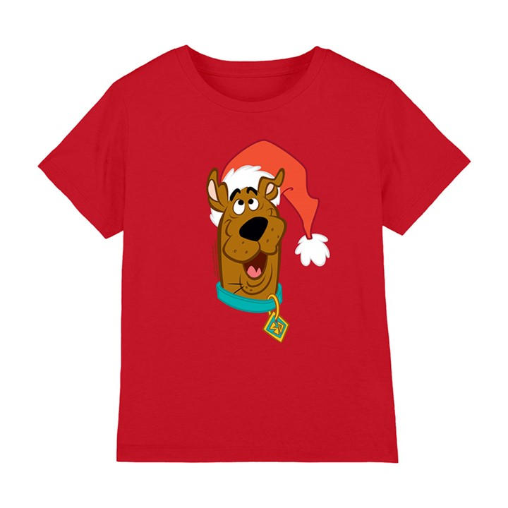 Warner Brothers Boys Red Scooby Doo Santa Hat Kids T-Shirt in Size 3 - 4 Years, Sports Direct
