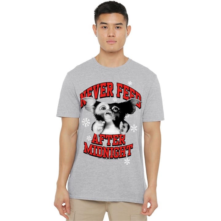 Warner Brothers Men's Grey Gremlins Gizmo Never Feed After Midnight T-Shirt in Size M, Sports Direct
