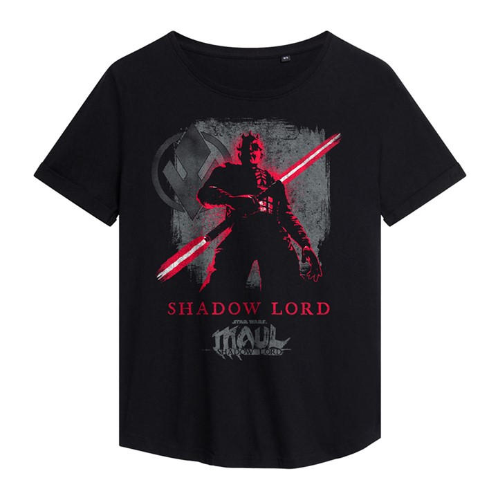 Star Wars Women's Black Maul Shadow Lord Dark Side Sith Fashion T Shirt B, Sports Direct