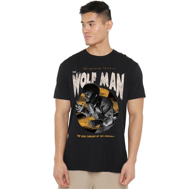 Universal | Universal Monsters The Wolfman Retro T-Shirt Blac
