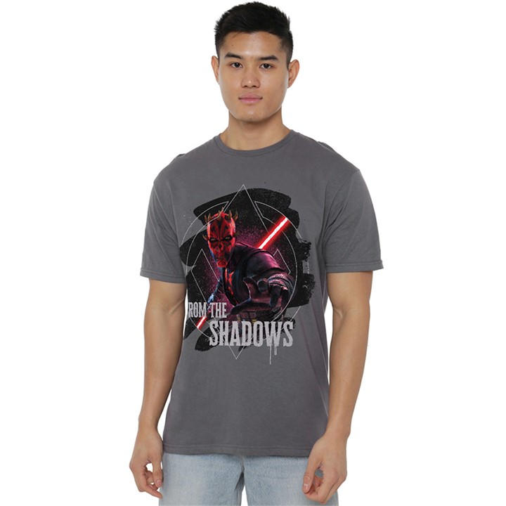 Star Wars Men's Grey Maul Shadow Lord From The Shadows T Shirt Charcoa in Size XL, Sports Direct