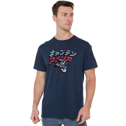 Captain America - Marvel Captain America Japan Stance Cotton Mens T-