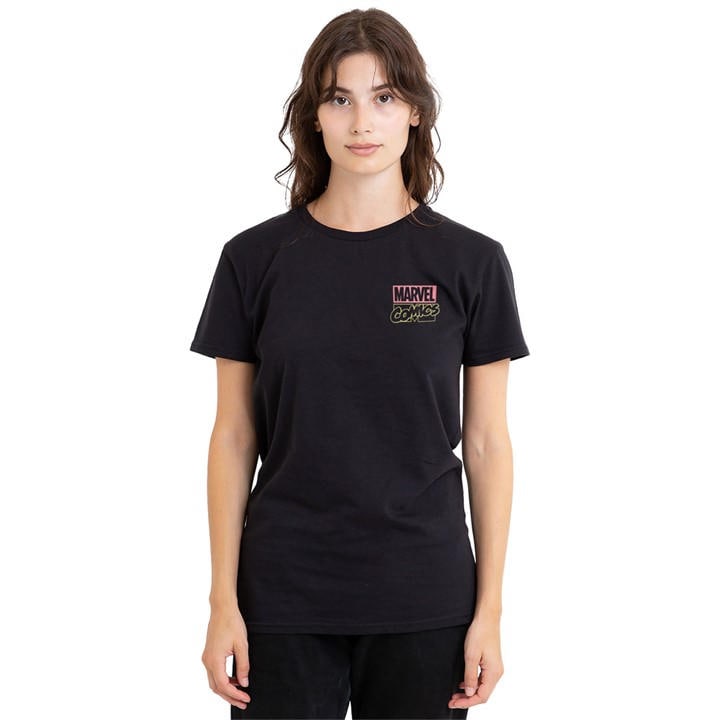 Marvel Women's Black The Avengers Assemble T-Shirt, Sports Direct
