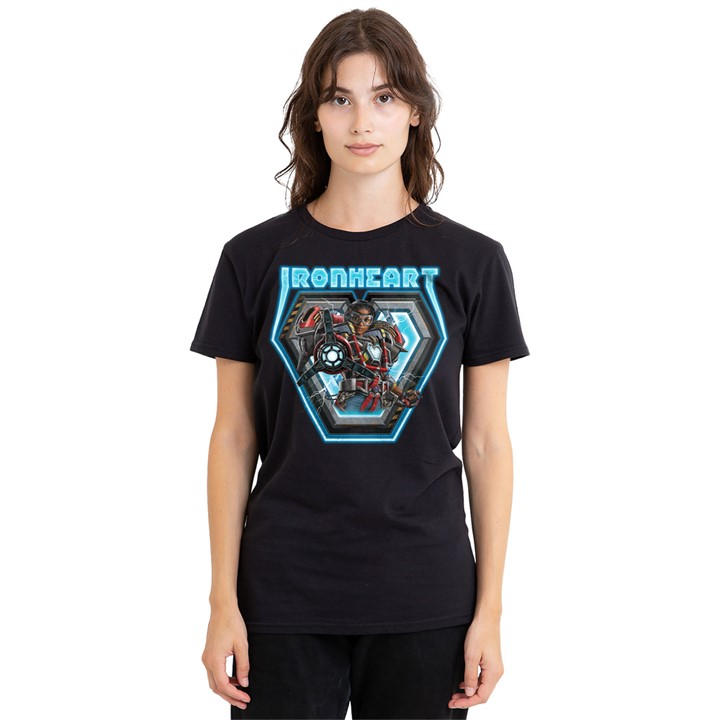 Marvel Women' Black Panther: Wakanda Forever Ironheart Glow T-Sh in Size S, Sports Direct