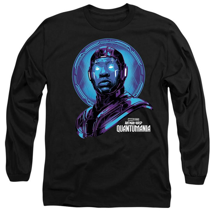 Marvel Men's Black Antman Quantum Kang Long Sleeve T-Shirt in Size L, Sports Direct