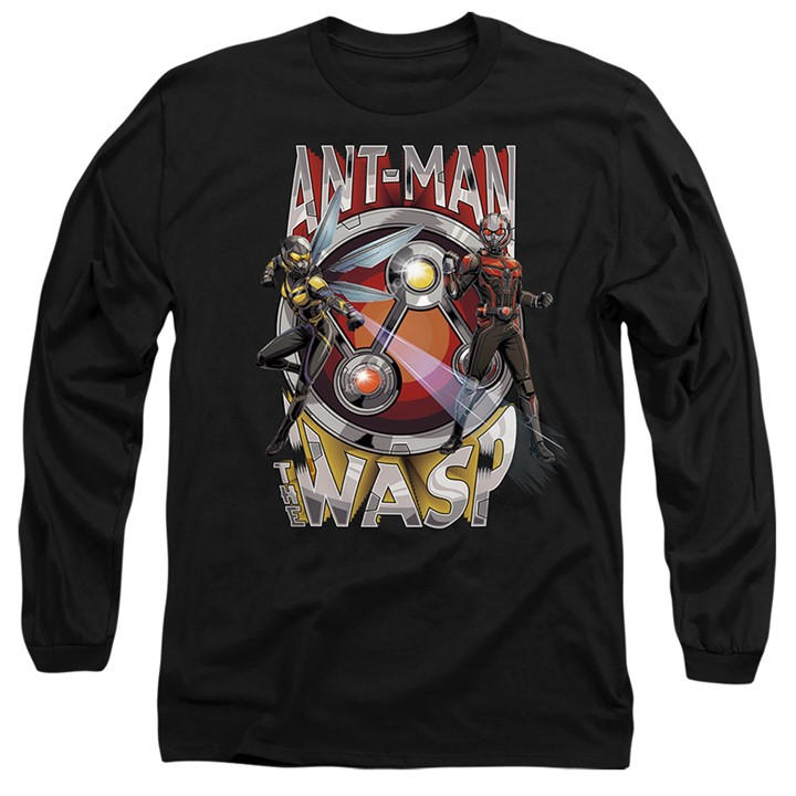 Marvel Men's Black Antman One Inch Heroes Long Sleeve T-Shirt in Size 2XL, Sports Direct