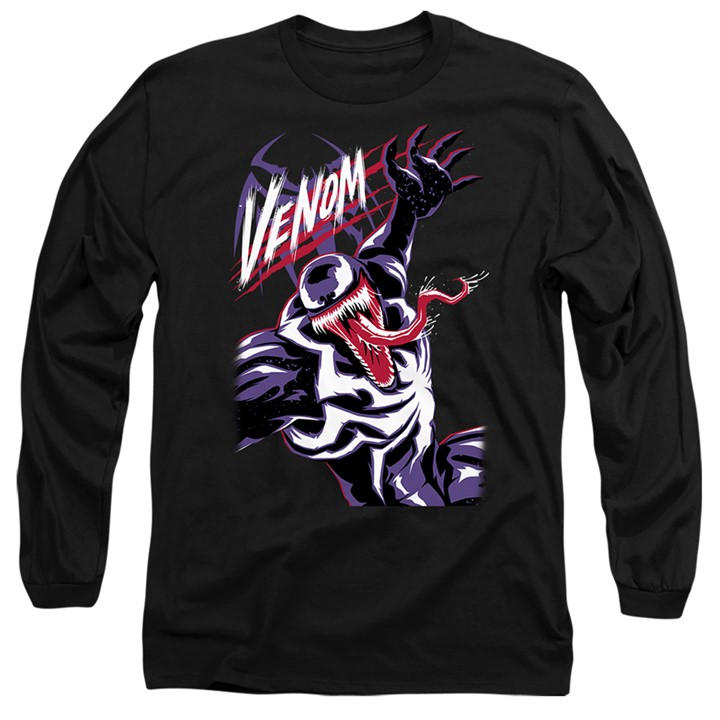 Marvel Men's Black Spiderman 2 Gamerverse Venom Scratch Long Sleeve T in Size XL, Sports Direct