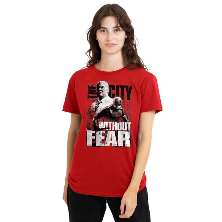 Marvel Women's Red Daredevil Murdock Kingpin City Without Fear T-Shir, Sports Direct