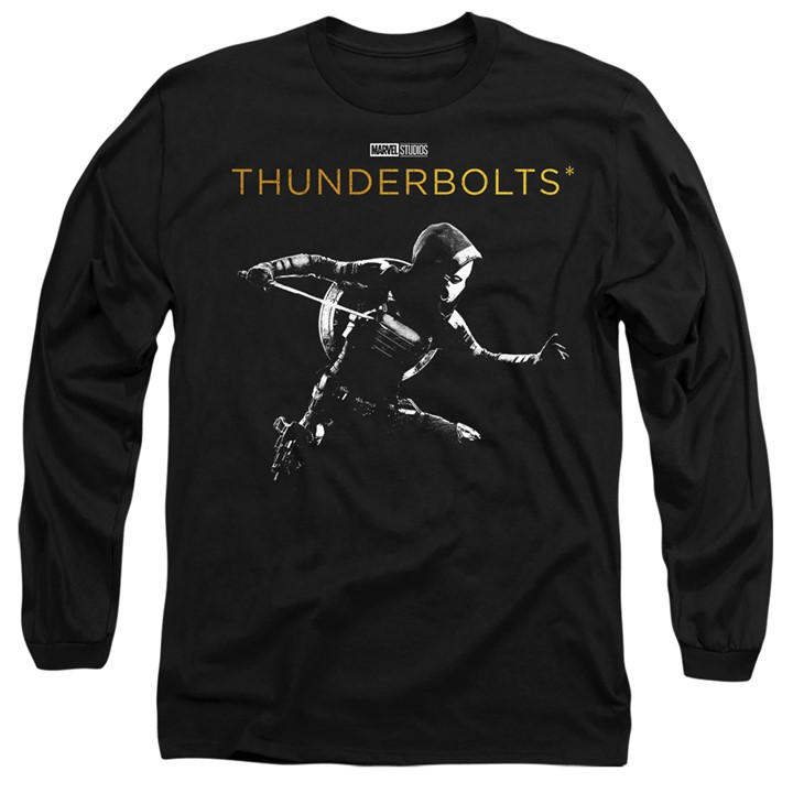 Marvel Men' Black Thunderbolts Taskmaster Highlight Long Sleeve T-Sh in Size S, Sports Direct