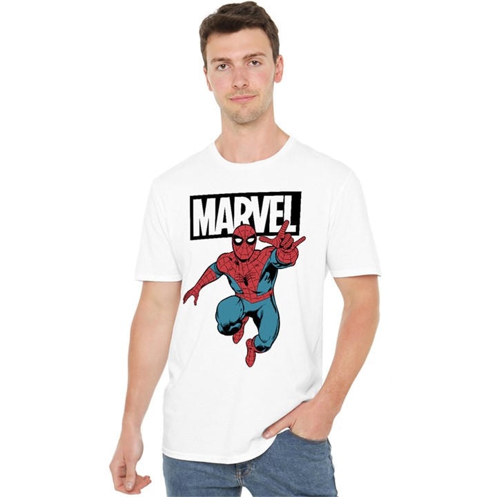 Spiderman Men' White Jump T-Shirt in Size S, Sports Direct