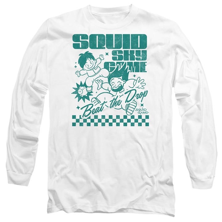 Squid Game Men's White - Season Three Sky Game Long Sleeve T-S in Size 2XL, Sports Direct