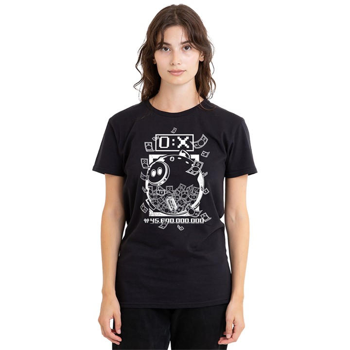 Squid Game Women's Black Piggy Bank T Shirt, Sports Direct