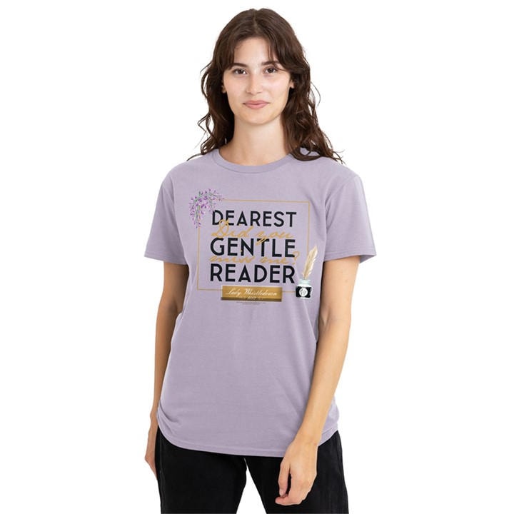 Bridgerton Women's Purple - Dearest Gentle Reader T-Shirt Soft L in Size XL, Sports Direct