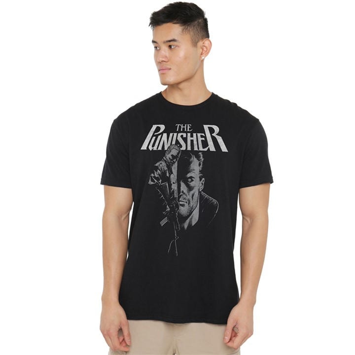 Punisher Men's Black Rifle Cotton T-Shirt in Size M, Sports Direct