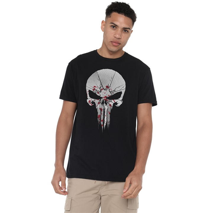 Punisher Men's Black The Destroy Skull T-Shirt in Size XL, Sports Direct