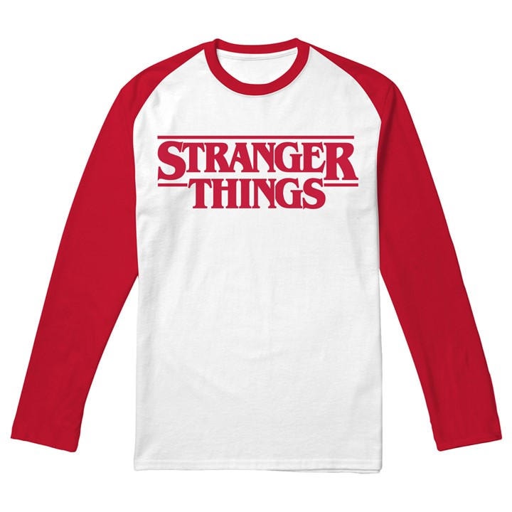 Stranger Things Men's  Main Logo Raglan  Long Baseba in Size M, Sports Direct