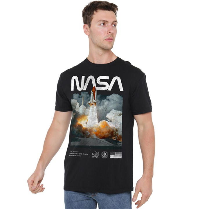 Nasa Men's Black Lift Off Cotton T-Shirt in Size M, Sports Direct
