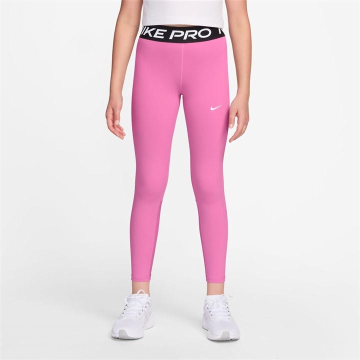 Nike Girls Pink Pro Tights in Size L, Sports Direct