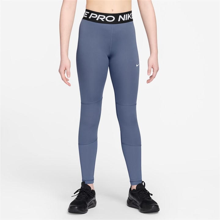 Nike Girls Blue Pro Tights in Size 13 - 14 Years, Sports Direct