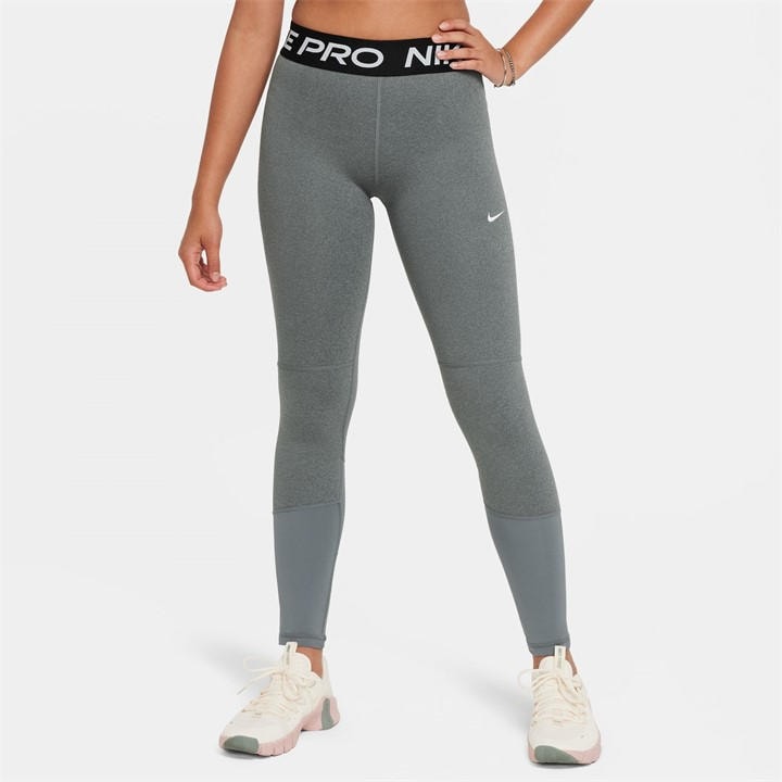Nike Girls Grey Pro Tights in Size M, Sports Direct