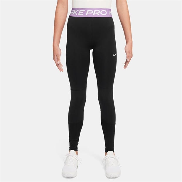 Black/Violet - Nike - Pro Girls Tights