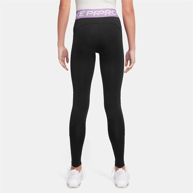 Black/Violet - Nike - Pro Girls Tights