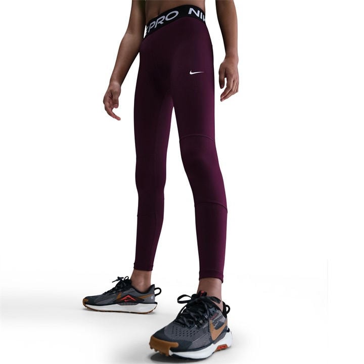 Nike Girls Red Pro Tights in Size 6, Sports Direct