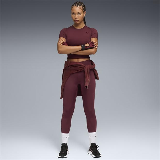 Ruby Shimmer - Puma - Women's Shape Baby Tee Short Sleeve Performance Gym Top
