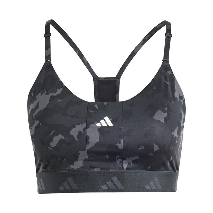 Adidas Women's Grey Aeroreact Training Light-Support Techfit Bra in Size 32B, Sports Direct
