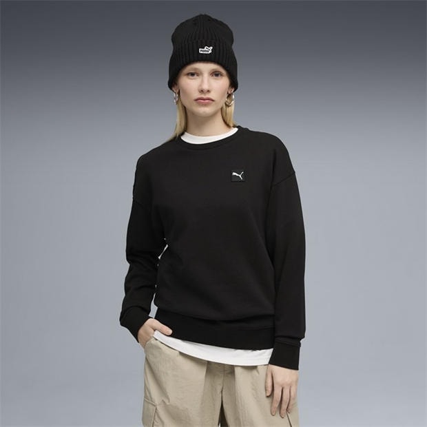 Puma Black - Puma - Women's Elevated Comfort Crew Sweatshirt