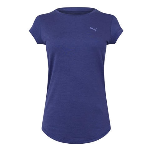 Puma - Women's Cloudspun Heather Short Sleeve Performance Gym Top