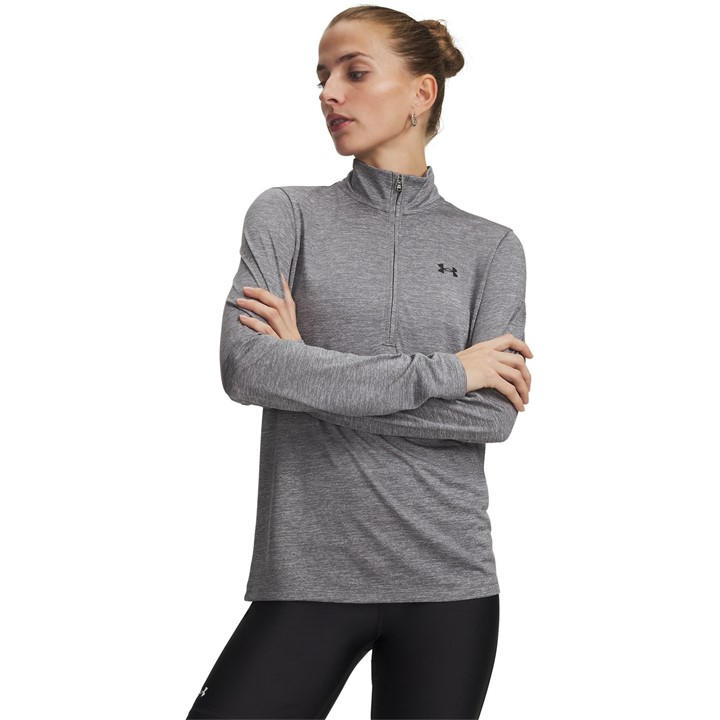 Under Armour Women's Green Tech Half Zip Top in Size 14, Sports Direct