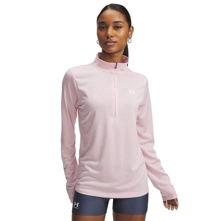 Under Armour Women's Pink Tech Half Zip Top in Size 14, Sports Direct