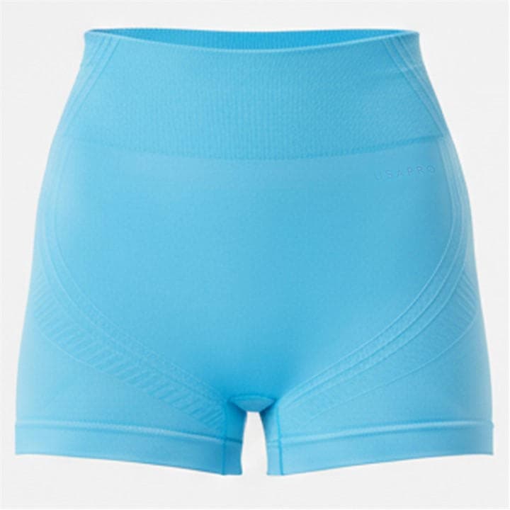 Usa Pro Women's Blue Usap Seamless 3 Inch Shorts in Size 16, Sports Direct